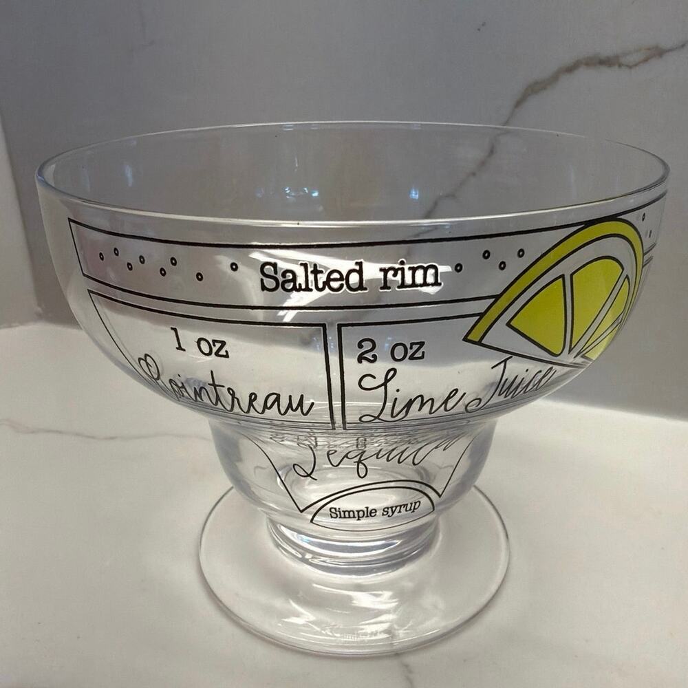 Set of 4 Mud Pie Stemless Margarita Glasses